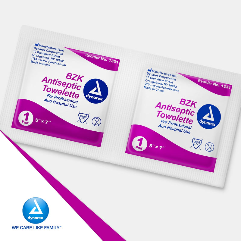 Kemp USA BZK Antiseptic Towelettes - Case of 1,000 pcs