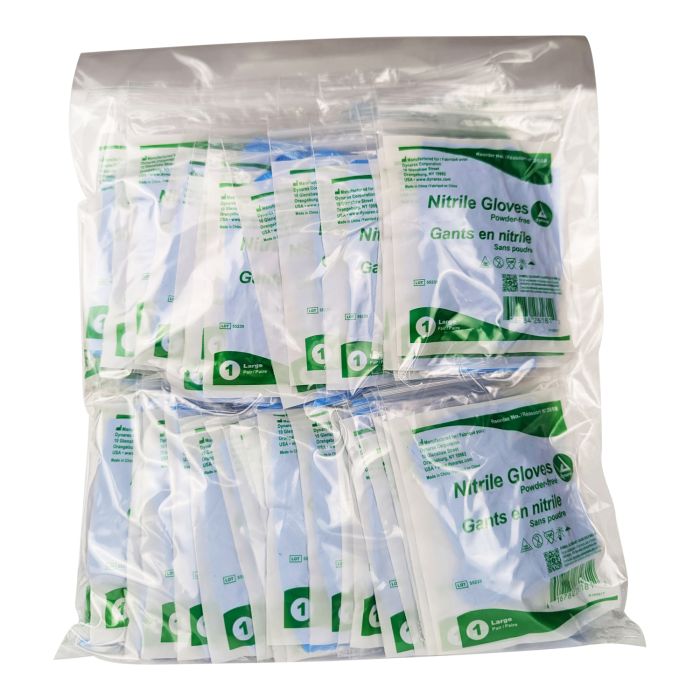Kemp USA Nitrile Gloves, Blue 50 Pairs Individually Bagged