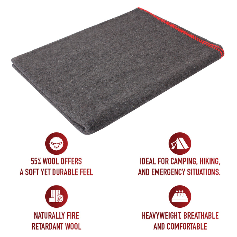 Rothco Wool Rescue Survival Blanket | Heavyweight Outdoor Blanket