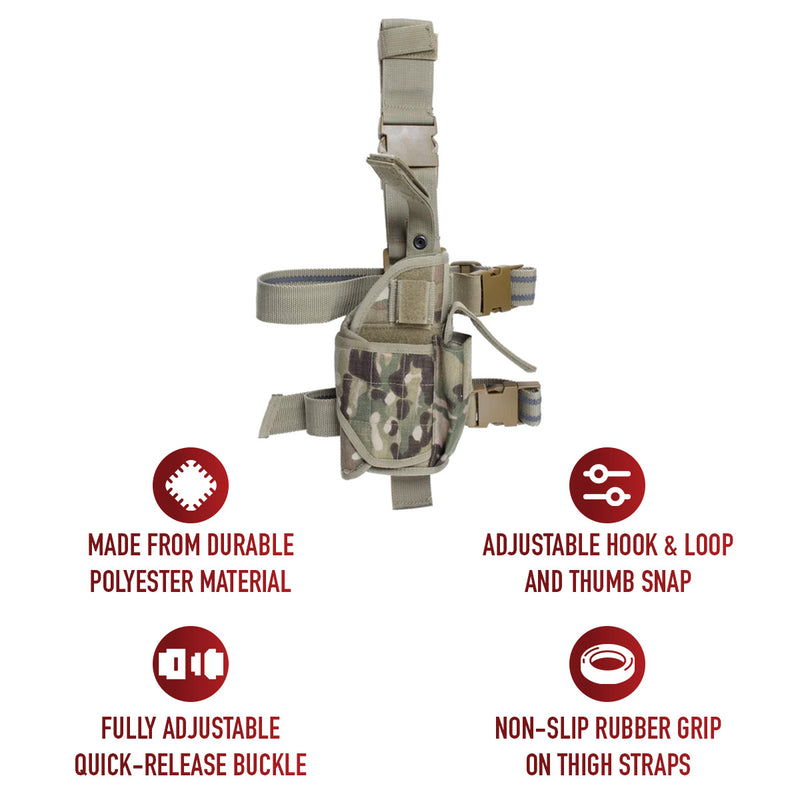 Rothco Drop Leg Tactical Holster – Adjustable Fit for Full-Frame