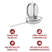 Rothco G.I. Stainless Steel Mess Kit – Compact Camp Cookware