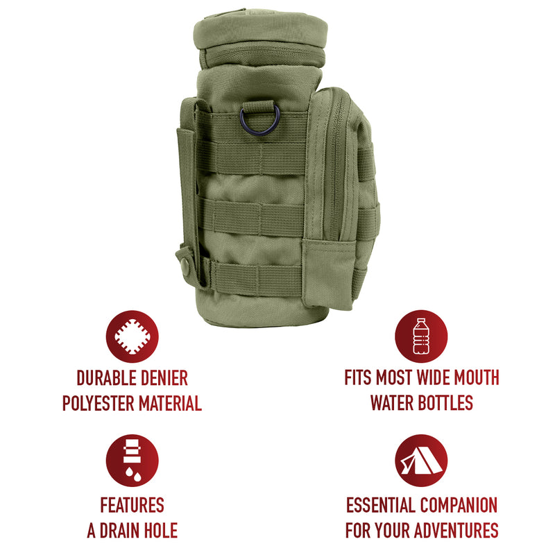 Rothco MOLLE Compatible Water Bottle Pouch | Tactical Hydration