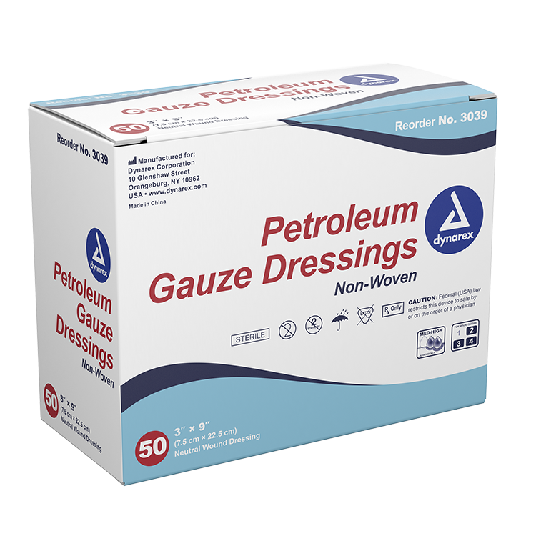 Kemp USA Petroleum Gauze Dressing 3 x 9" - Box of 50 pcs