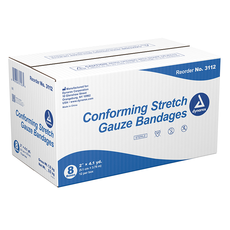 Kemp USA Gauze Bandage Roll, Sterile (2" x 4.1 yd) Case of 96 pcs