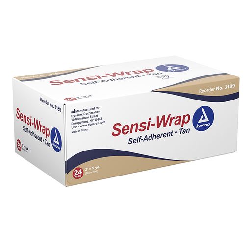Kemp USA Self-Adherent First Aid Wrap 3" x 5 yd - Box of 24 Rolls