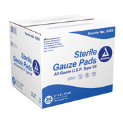 Kemp USA Gauze Pads, 2x2", Sterile - Case of 2,400 pcs
