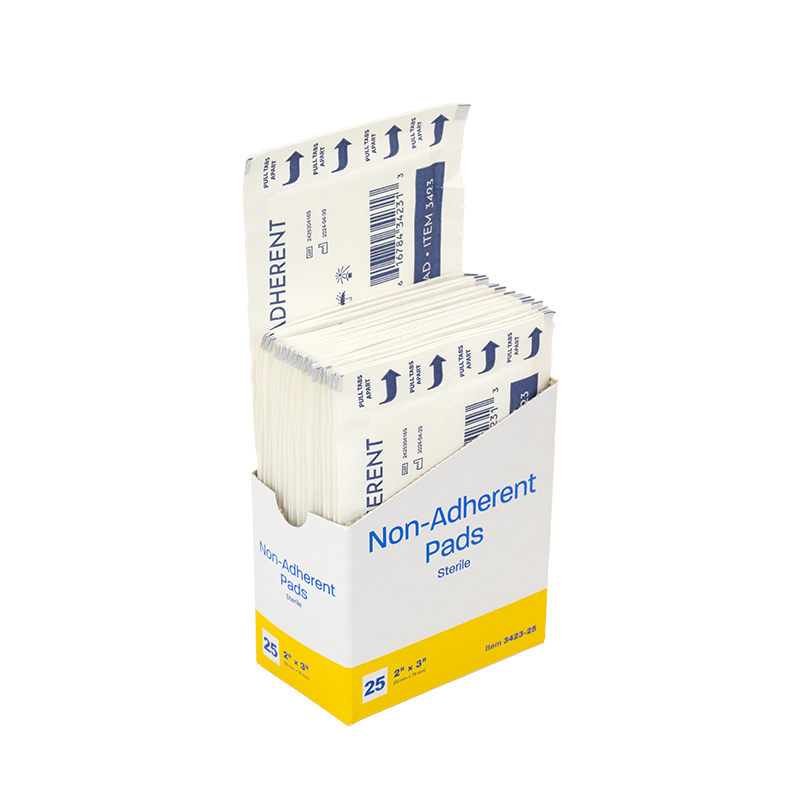 Kemp USA Non-Adherent Pad, Sterile, 2" x 3" - case of 1,200 pcs
