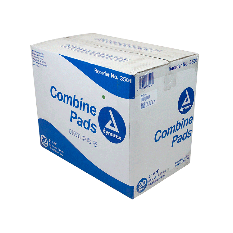 Kemp USA Combine ABD Pads, Sterile 5x9 - Case of 400 pcs