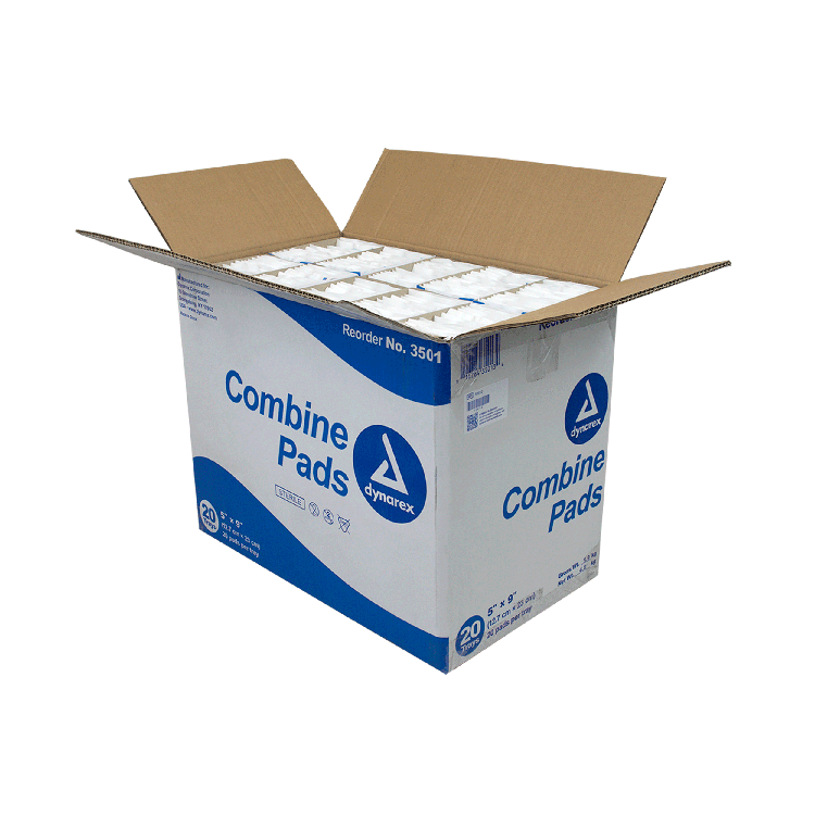 Kemp USA Combine ABD Pads, Sterile 5x9 - Case of 400 pcs