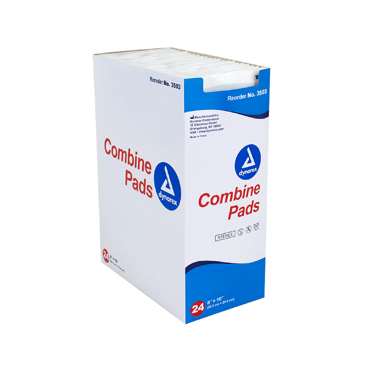 Kemp USA Combine ABD Pads, Sterile 8x10 - Case of 360 pcs