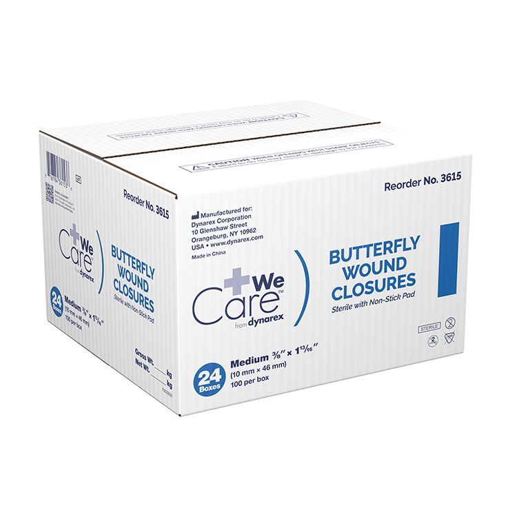 Kemp USA Butterfly Bandages Sterile Case of 2,400 pcs