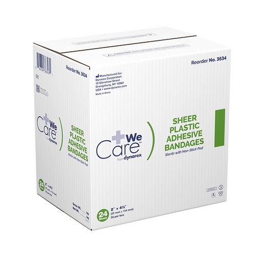 Kemp USA Plastic Bandages, 2" x 4.5", Extra Large Case of 1,200 pcs