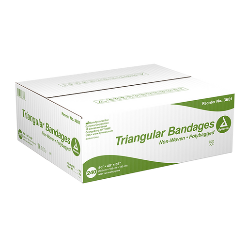 Kemp USA Triangular Bandages, Non-Sterile (40x40x56") Case of 240 pcs