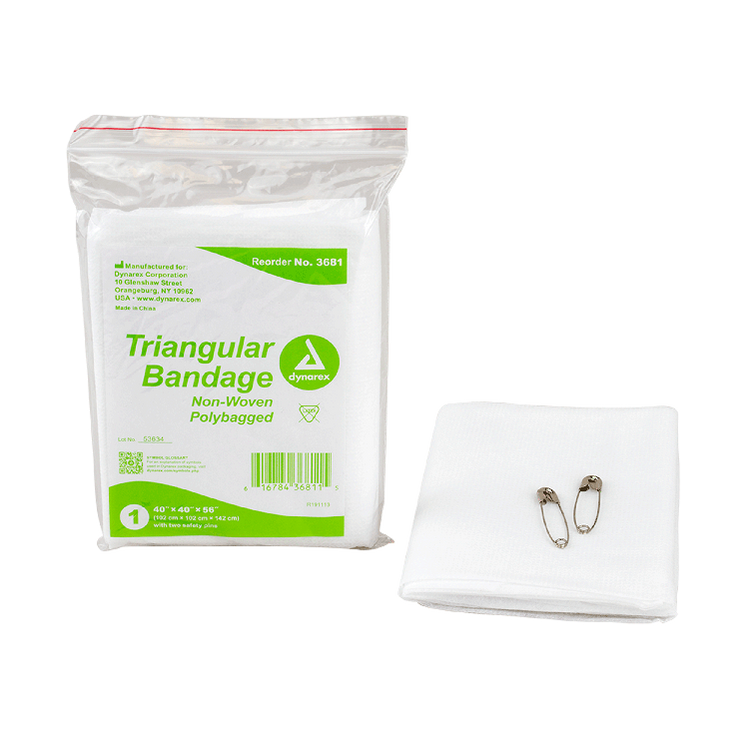 Kemp USA Triangular Bandages, Non-Sterile (40x40x56") Case of 240 pcs