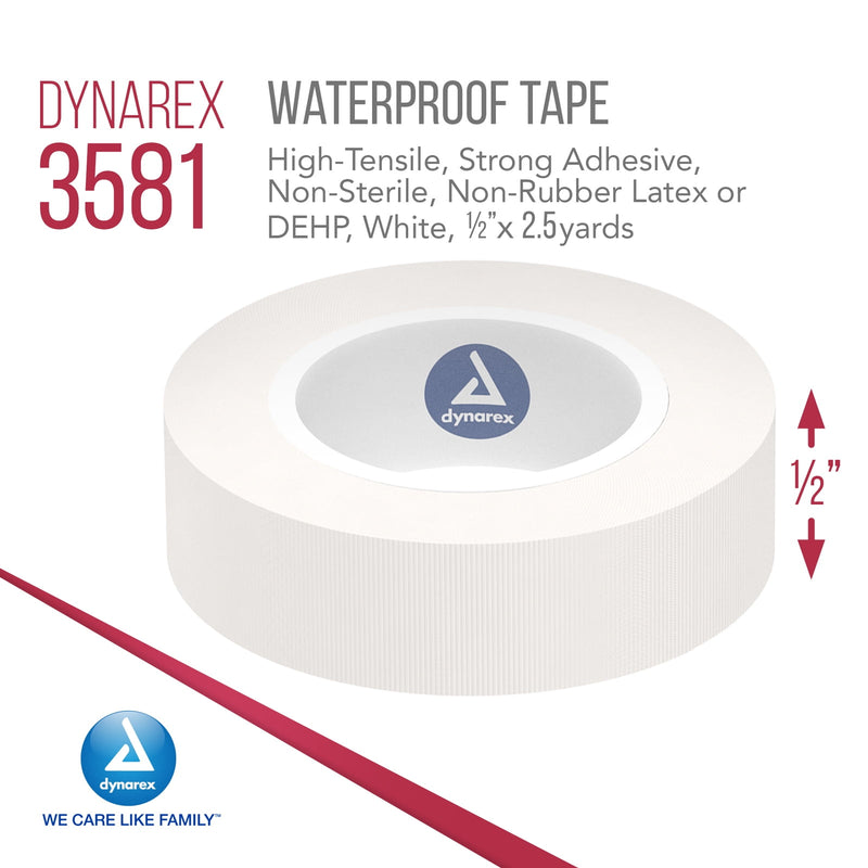 Kemp USA Waterproof First Aid Tape (0.5" x 5 yd) Case of 500 pcs