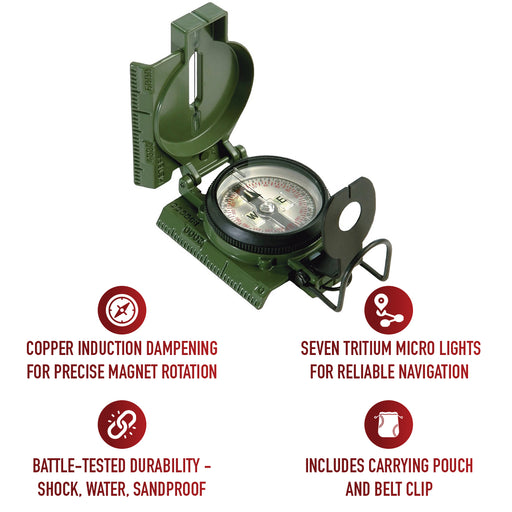 Cammenga G.I. Military Tritium Lensatic Compass | Model 3H