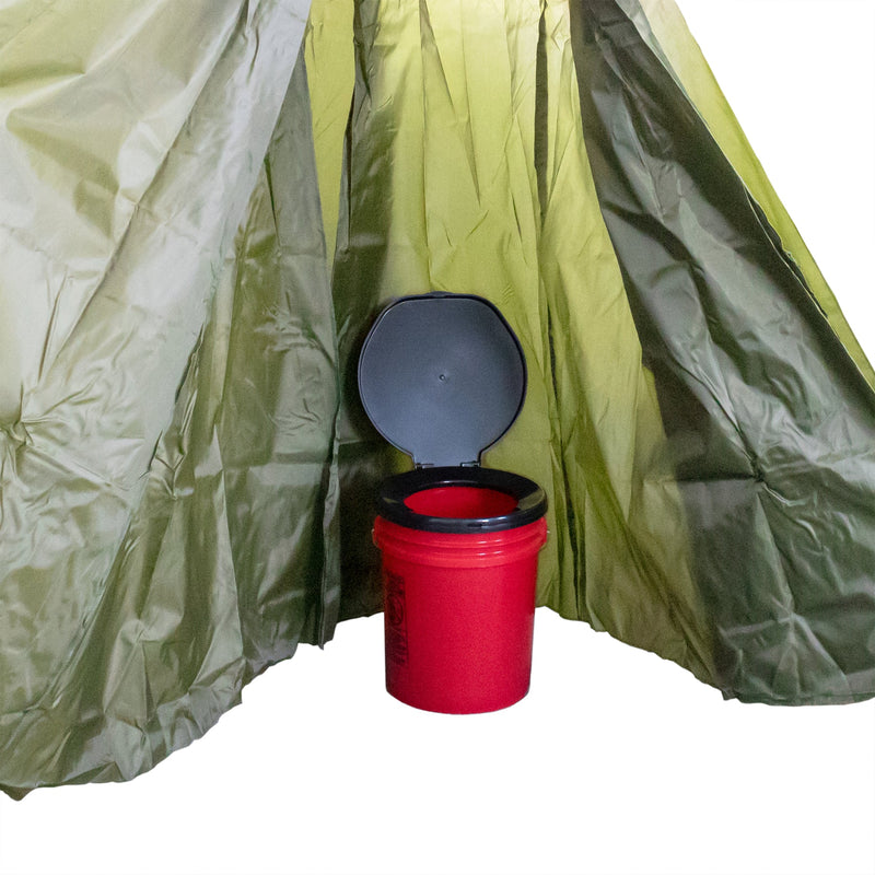 Emergency Zone Honey Bucket Toilet Seat Sanitation Set with Privacy Shelter