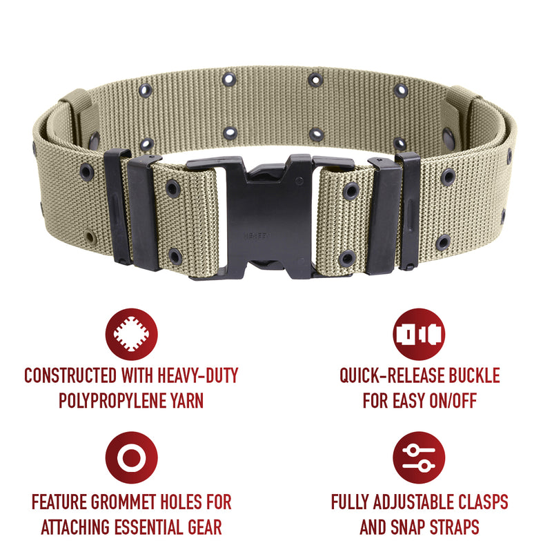 Rothco U.S.M.C. Style Quick Release Pistol Belt | Tactical Web Belt