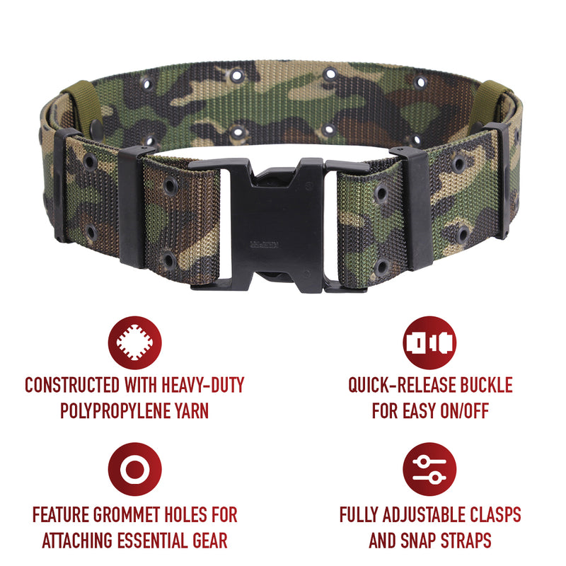 Rothco U.S.M.C. Style Quick Release Pistol Belt | Tactical Web Belt