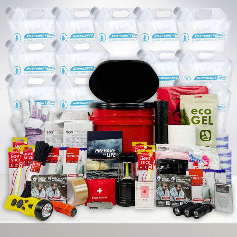 Emergency Zone 4-Person Hurricane Survival Kit | 72-Hour Supply
