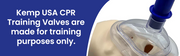 Kemp USA CPR Training Valves, Royal Blue (Pack Of 10)