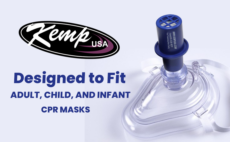 Kemp USA CPR Training Valves, Royal Blue (Pack Of 10)