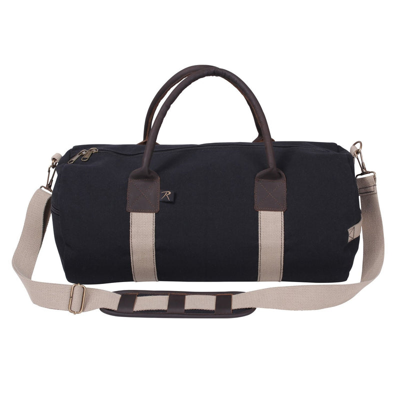Rothco Canvas & Leather Gym Duffle Bag | 19-Inch Weekender