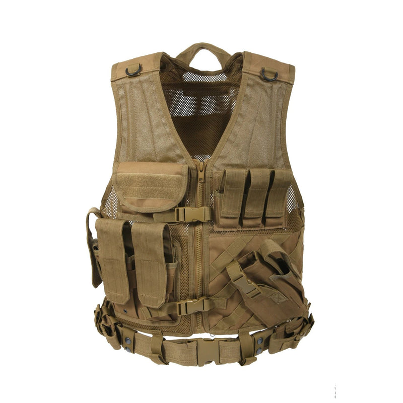 Rothco Cross Draw MOLLE Tactical Vest with Holster & Mag Pouches