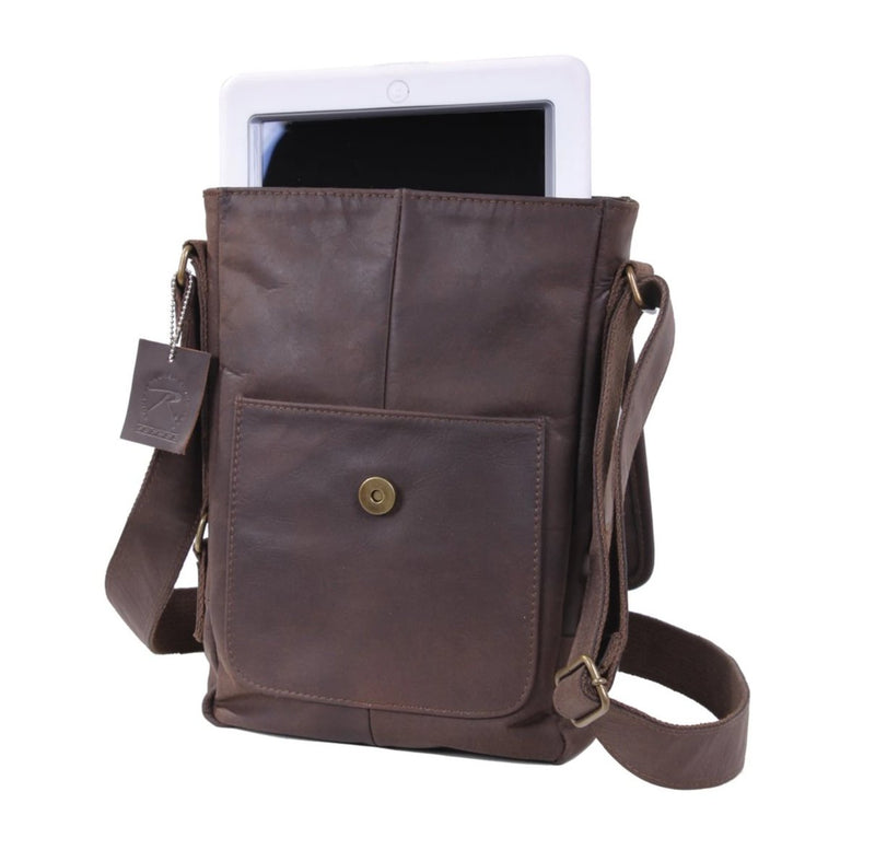 Rothco Brown Leather Military Tech Bag | Luminary Global