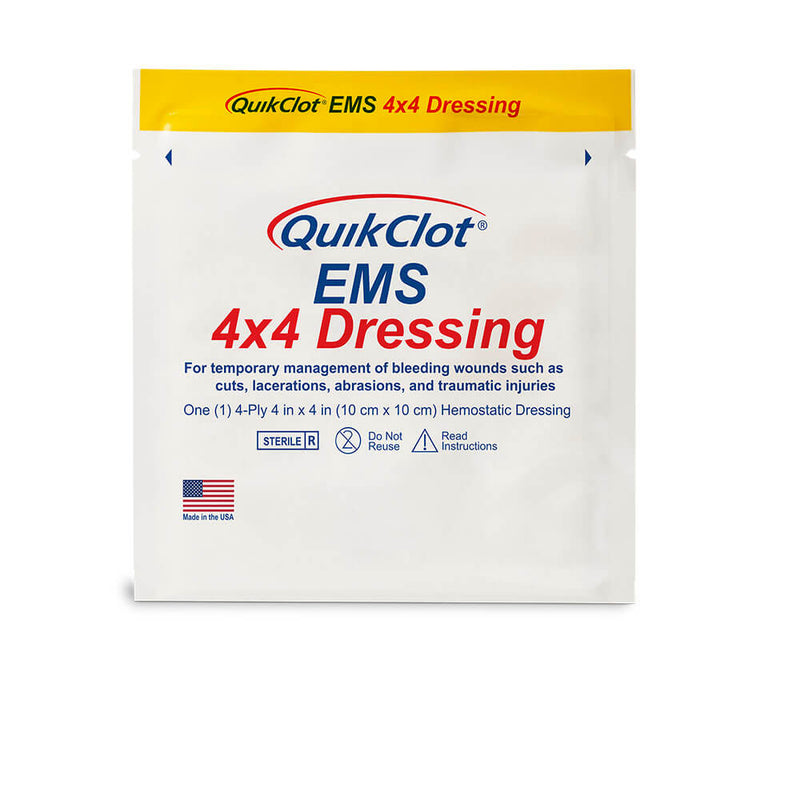 QuikClot EMS 4″ X 4″ Dressing Hemostatic Gauze