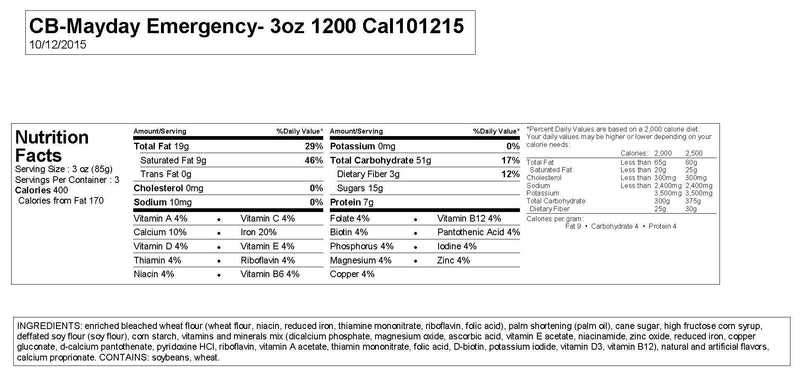 Mayday Food Bar 1200 Cal.-Case 36 - MayDay Industries