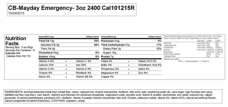 Mayday Food Bar 2400 Cal.-Case 24 - MayDay Industries
