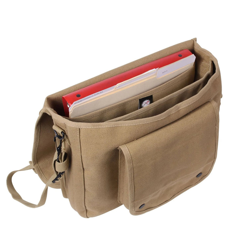 Rothco Canvas Israeli Paratrooper Bag | Vintage Messenger Bag