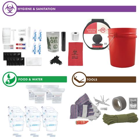Emergency Zone Complete Hurricane Survival Kit - 4 Person