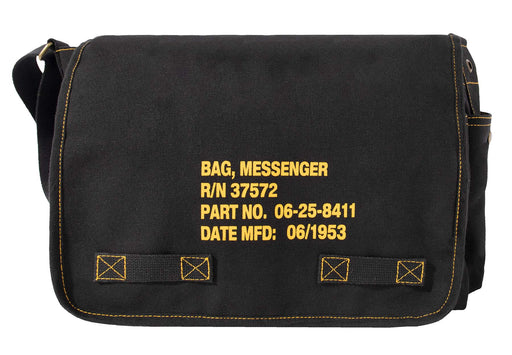 Rothco Heavyweight Canvas Classic Messenger Bag with Military Stencil