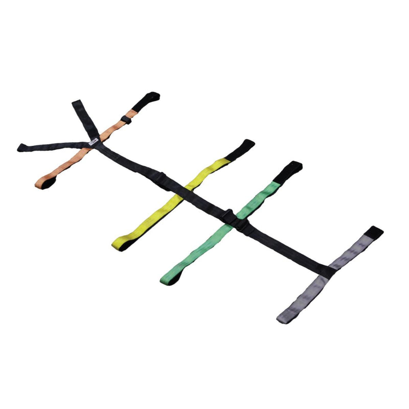 Kemp USA Color Coded 10-PT Patient Restraint Spineboard Spyder Straps