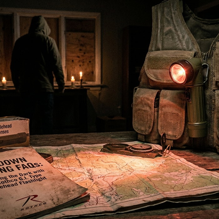 Grid Down Lighting FAQs: Navigating the Dark with the Rothco G.I. Type Anglehead Flashlight
