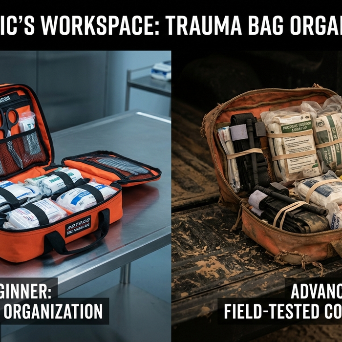 The Medic’s Workspace: Trauma Bag Organization (Beginner vs. Advanced)