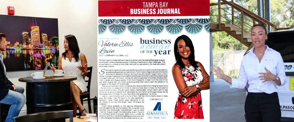 Luminary Global CEO Valerie Lavin Named Business Woman of the Year Finalist and Roar Award Winner by Tampa Bay Business Journal