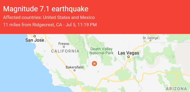 Ridgecrest Earthquakes - A wake-up call for many to get prepared.