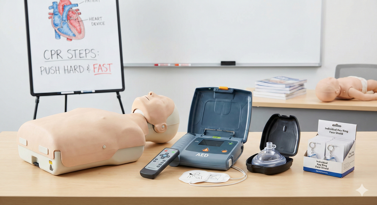 CPR Training Supplies, Manikins & Face Shields | Certification Gear ...