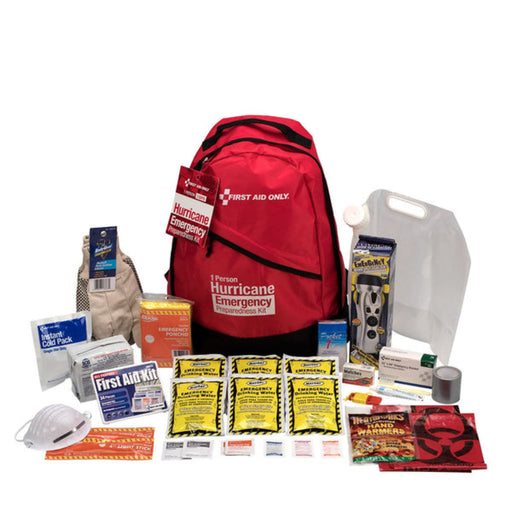 First Aid Only 1-Person Hurricane Preparedness Backpack | 72-Hour Kit