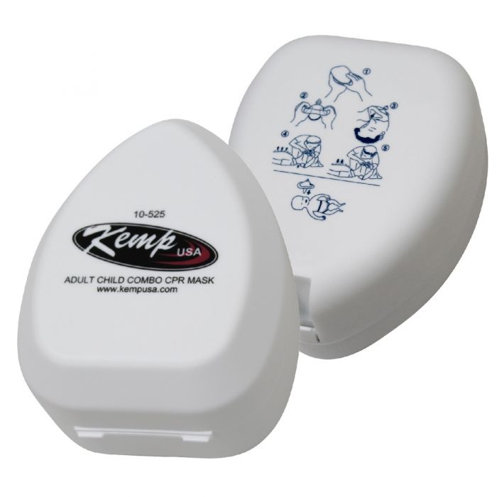 Kemp USA CPR Mask Adult & Child Combo With Gloves & Wipe In Hard Case