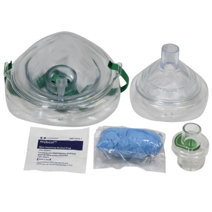 Kemp USA CPR Mask Adult & Child Combo With Gloves & Wipe In Hard Case