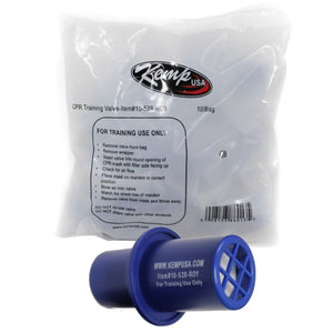 Kemp USA CPR Training Valves – Disposable Royal Blue Valves (Pack of 10)