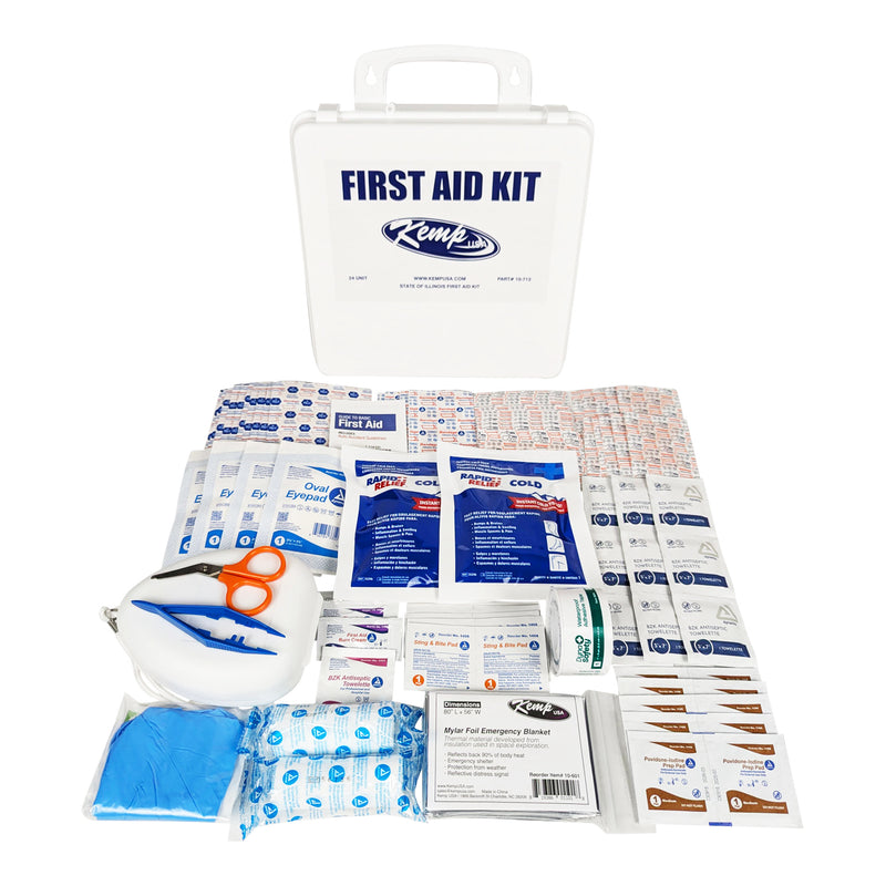 Kemp USA Illinois State Approved First Aid Kit