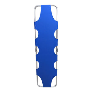 Kemp USA Flat Folding Lightweight Stretcher – Aluminum & Blue Oxford Fabric