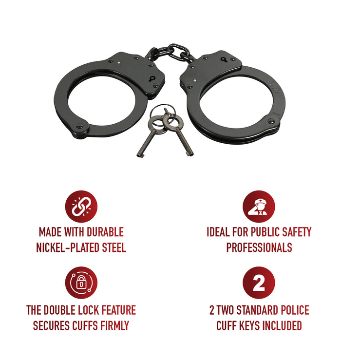 Rothco Professional Handcuffs Steel Nickle Plated Double Lock 