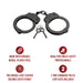 Rothco Professional Handcuffs Steel Nickle Plated Double Lock 