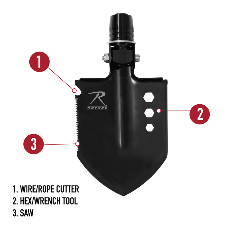Rothco 8-in-1 Multi-Tool Survival Shovel | Stainless Steel